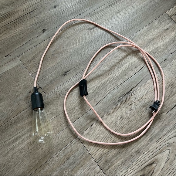 Urban Outfitters Other - Pink Pendant Light with Black Socket